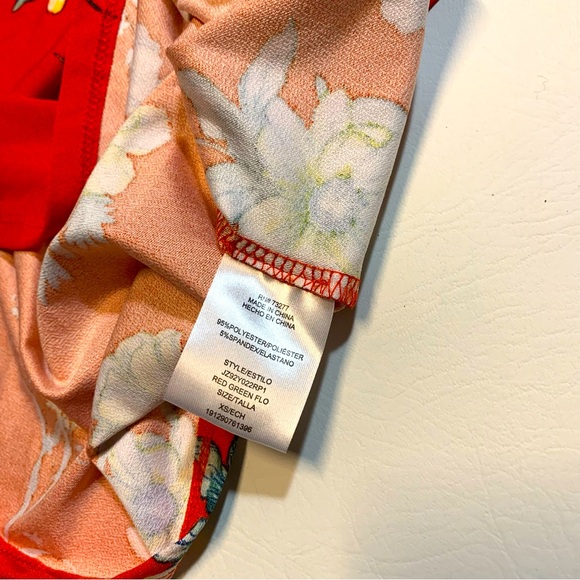 EUC Candie's Women's XS Dress Red Floral Print Sleeveless Fit & Flare Y2K - Picture 7 of 9